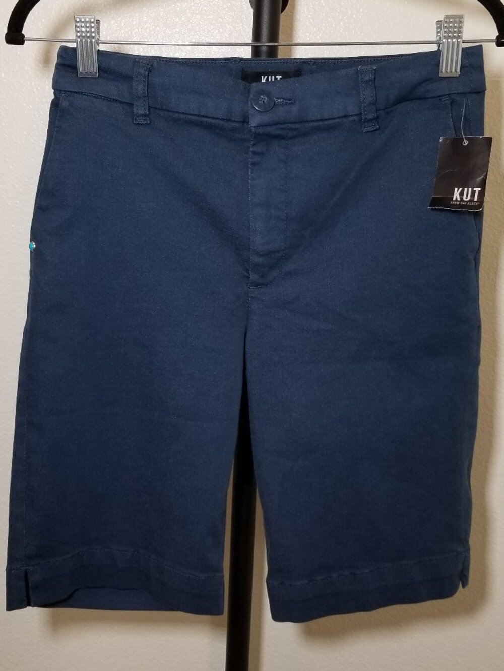 KUT From The Cloth Womens Sz 0 Blue Bermuda Shorts Preppy City Sailing Retro NWT